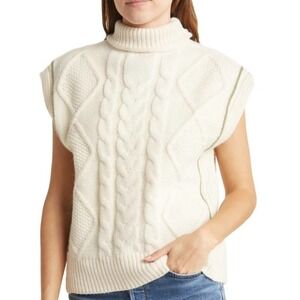 AvantLook Mock Neck Cable Knit Sweater Vest